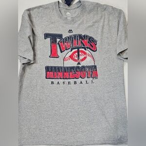 Minnesota Twins Womens T-shirt XL Grey Fall Baseball‎ Tee Official Licensed Gear